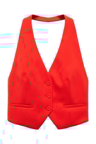 Gilet costume boutons - Corail