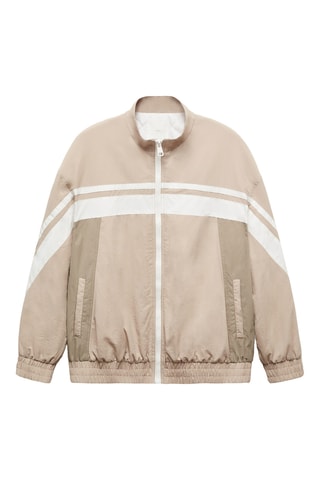 Veste bomber intérieur matelassé - Beige