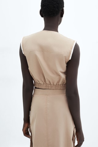 Gilet poches cargo - Beige