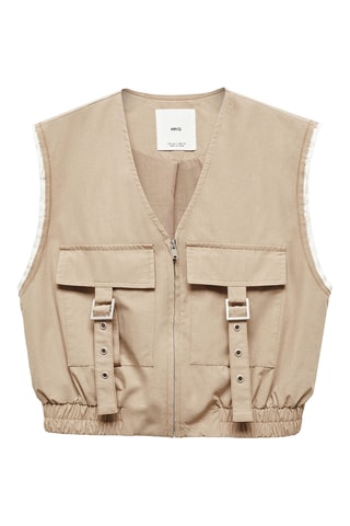 Gilet poches cargo - Beige