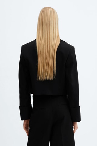Veste crop costume - Noir