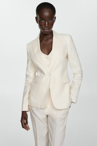 Veste costume 100% lin - Écru