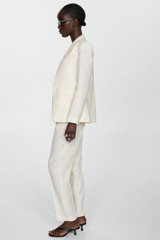 Veste costume 100% lin - Écru