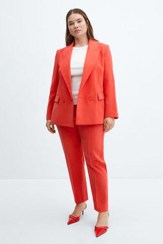 Veste de costume double boutonnage - Corail
