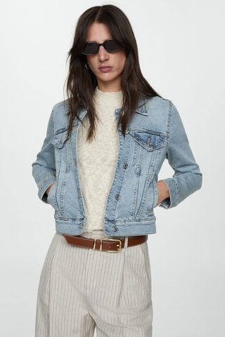 Blouson jean poches - Bleu