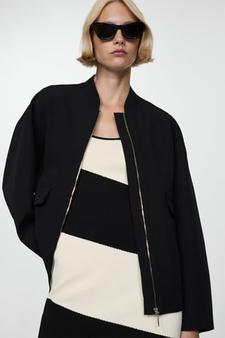 Veste bomber oversize - Noir