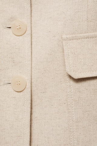Blazer coton lin poches - Beige