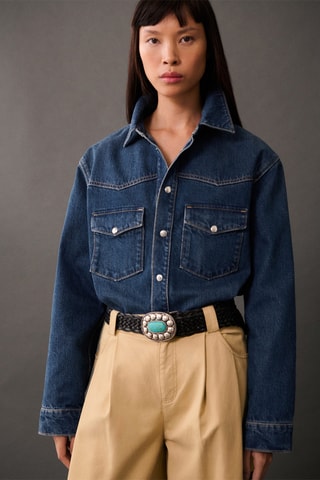 Surchemise jean oversize - Bleu