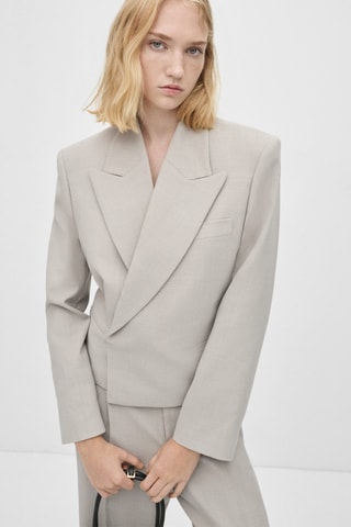 Blazer costume croisé - Gris