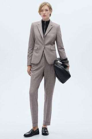 Blazer costume droit - Gris
