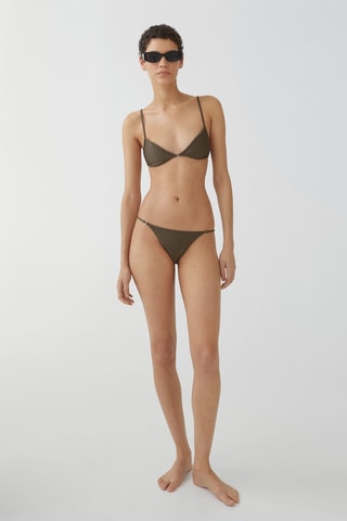 Haut bikini détail métallique - Vert