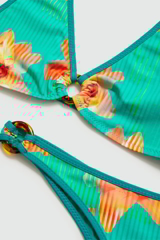 Culotte bikini anneaux décoratifs - Vert