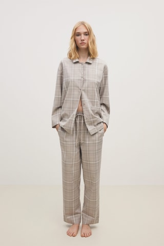 Pantalon pyjama flanelle carreaux - Gris