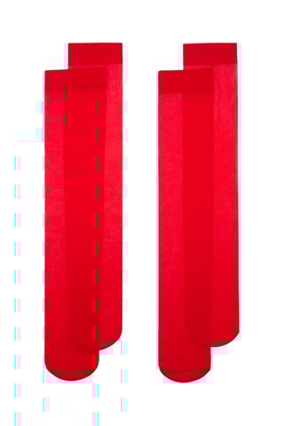 Lot de 2 paires de chaussettes voile - Rouge