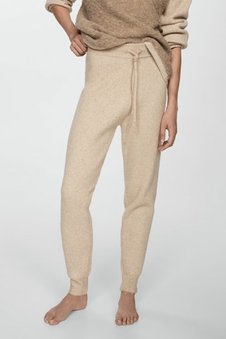 Pantalon jogger maille - Beige