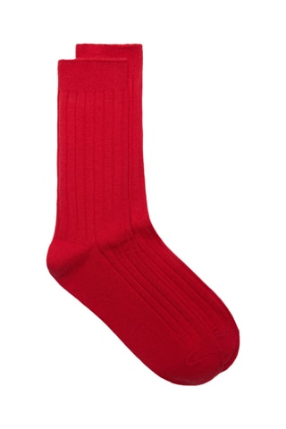 Chaussettes côtelées - Rouge