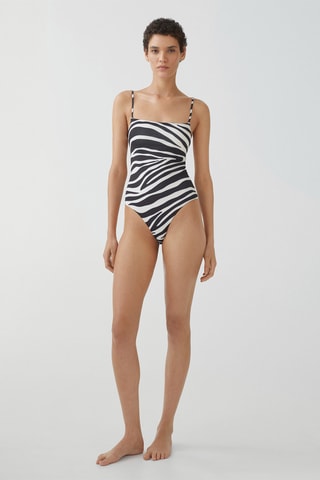 Maillot de bain imprimé animal - Noir