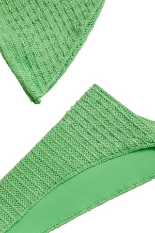 Culotte bikini crochet perles - Vert