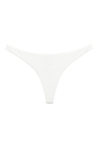 Culotte bikini brésilienne texturée - Blanc