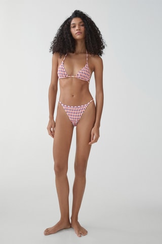 Culotte bikini imprimée - Orange et violet