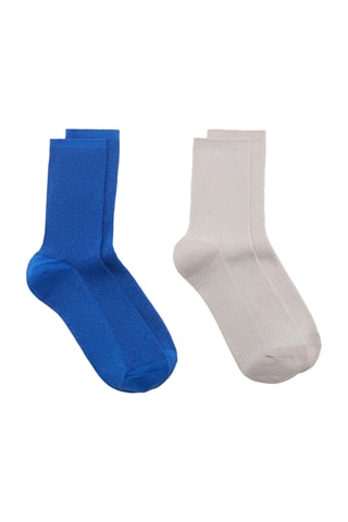 Pack 2 paires chaussettes lurex - Bleu