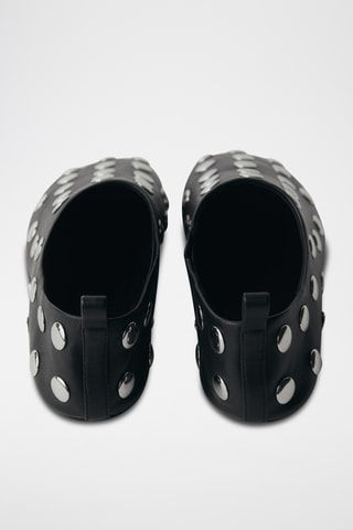 Chaussures cuir cloutées - Noir