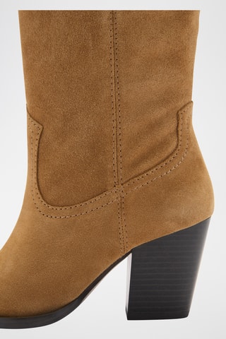 Bottes cow-boy suède - Marron