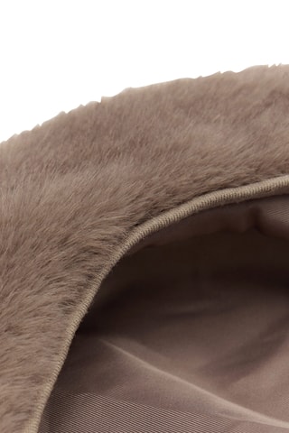 Béret fausse fourrure pompon - Marron