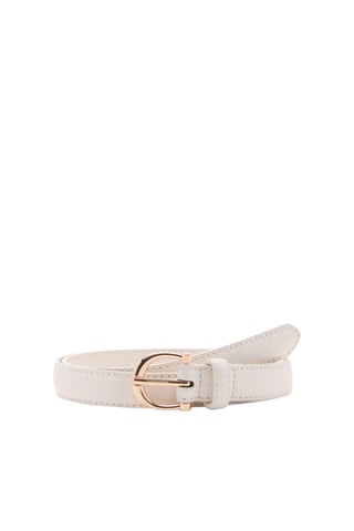 Ceinture effet crocodile - Écru
