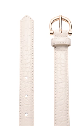 Ceinture effet crocodile - Écru