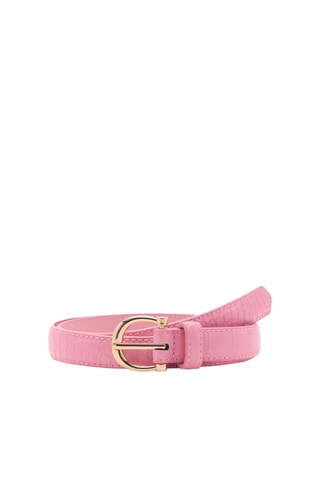 Ceinture effet crocodile - Rose