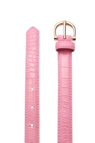 Ceinture effet crocodile - Rose