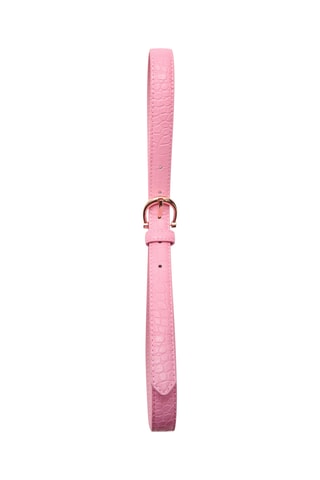 Ceinture effet crocodile - Rose