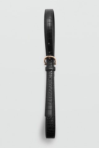 Ceinture effet crocodile - Noir