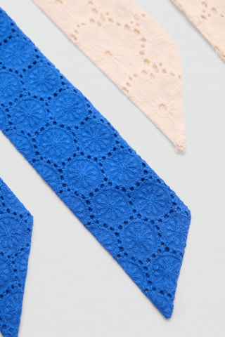 Lot 2 foulards brodés - Bleu