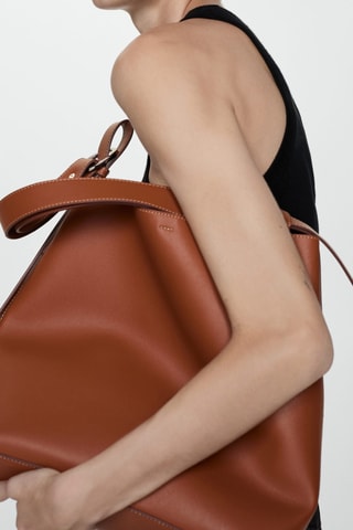 Sac cabas anse courte - Marron