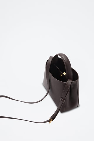 Mini sac cabas détail métallique - Chocolat