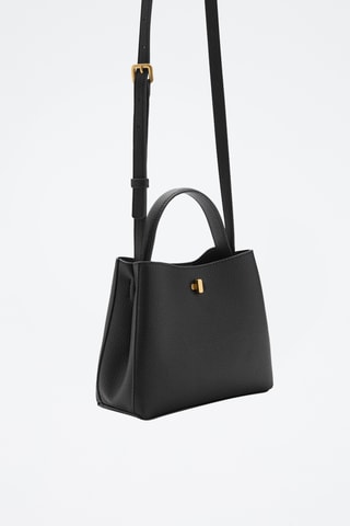Mini sac cabas détail métallique - Noir