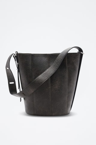 Sac seau similicuir - Marron foncé