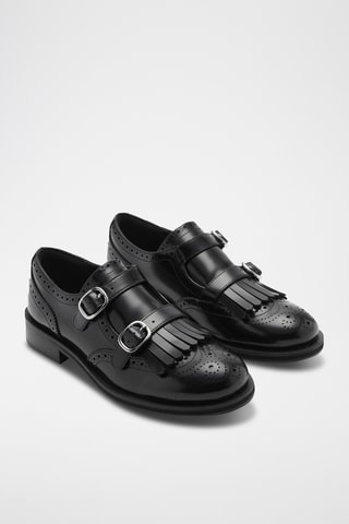 Mocassins cuir détail métallique - Noir