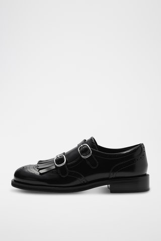 Mocassins cuir détail métallique - Noir