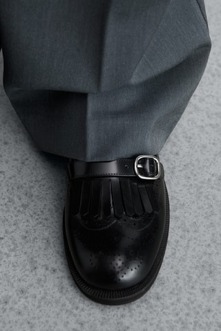 Mocassins cuir détail métallique - Noir