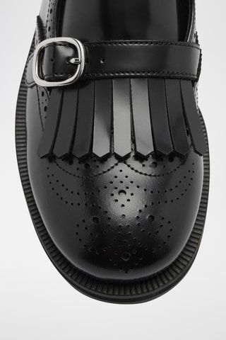 Mocassins cuir détail métallique - Noir
