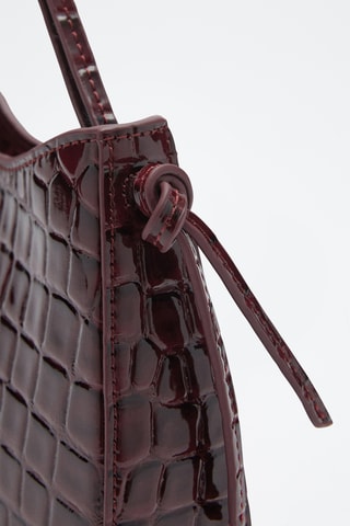 Sac effet croco verni - Bordeaux