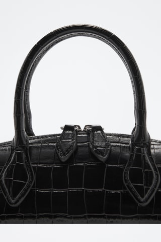 Sac effet crocodile - Noir