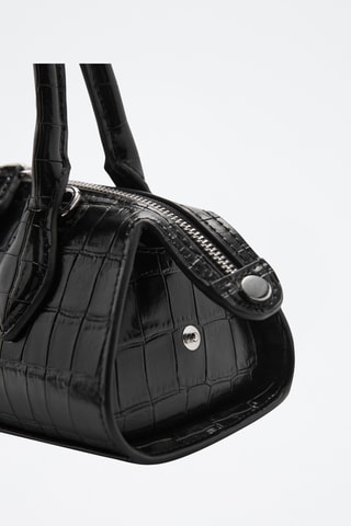 Sac effet crocodile - Noir