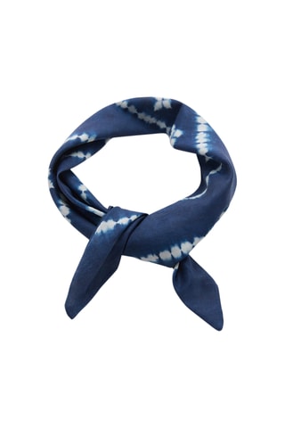 Foulard imprimé coton - Bleu