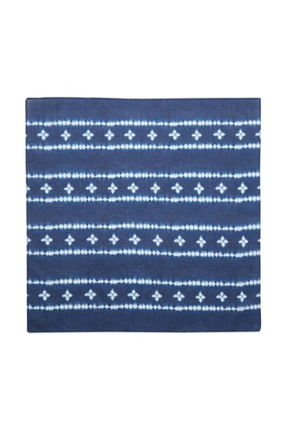 Foulard imprimé coton - Bleu