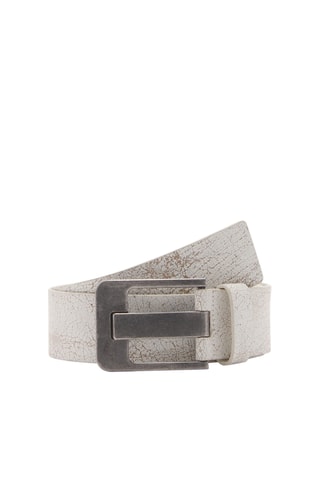 Ceinture large cuir - Blanc