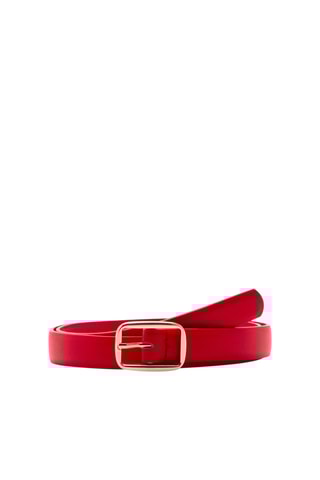 Ceinture boucle carrée - Rouge